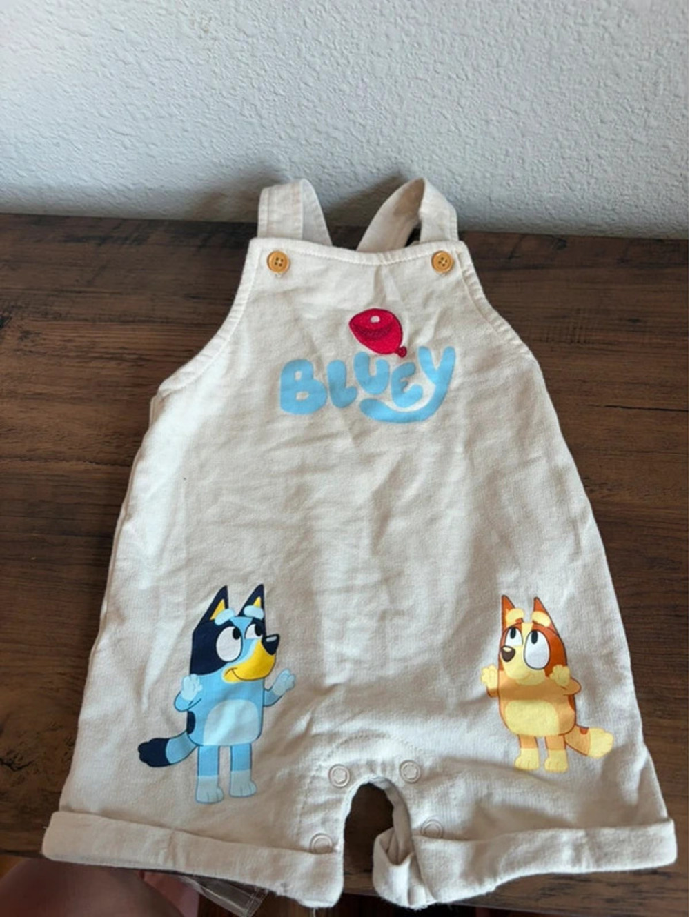 Bluey shortalls size 6/9M